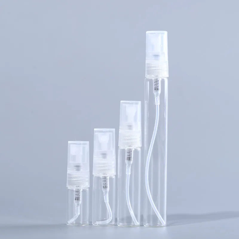 Custom Perfume Packaging 2ml 3ml 5ml 10ml Glass Tube Bottle Empty Perfume Tubes Tester With Pump Sprayer