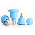 Blue Mini Indexing Plunger with Lock-Out Fastener Spring Loaded Blue Plastic Knob Pack Type Clamping