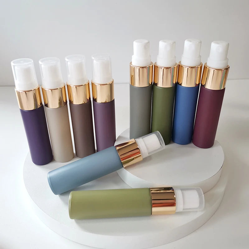 Morandi Series Special Colored 10ml Empty Glass Spray Bottle with Gold Sprayer for Perfume