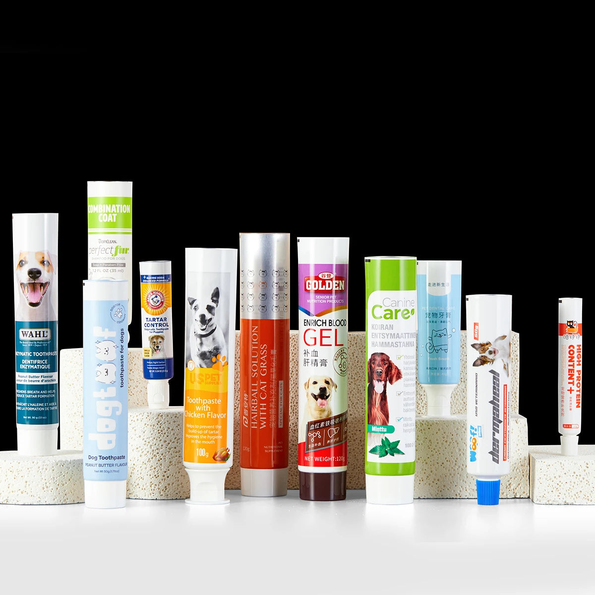 Custom Empty Squeeze Aluminum Plastic Tube 15ml 50ml 100ml 200ml Soft Lotion Cream Cosmetic Tubes Pet Food Packaging Tubes