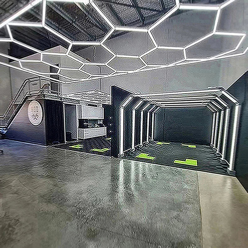 Led Hexagon 3 Garage Honeycomb Auto Detailing Light Hexagon Lights Hexagon Pendant Light