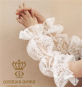 Queens Gown High Quality Wedding Dresses with Long Bubble Sleeves Detachable Bridal Tops/Belts