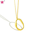 WMXA323 Women's Necklace Irregular Circle Pendant Dainty Chain Minimalist Simple Boho Jewelry Mother's Gift