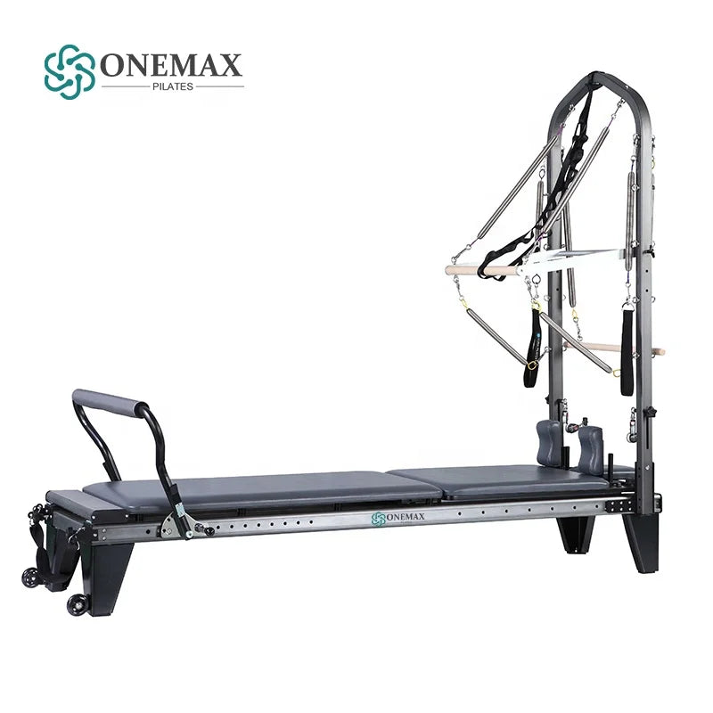 ONEMAX Professional Pilates Reformer Half Trapeze Cadillac with Tower Aluminium Pilates Machine for Yoga and Pilates