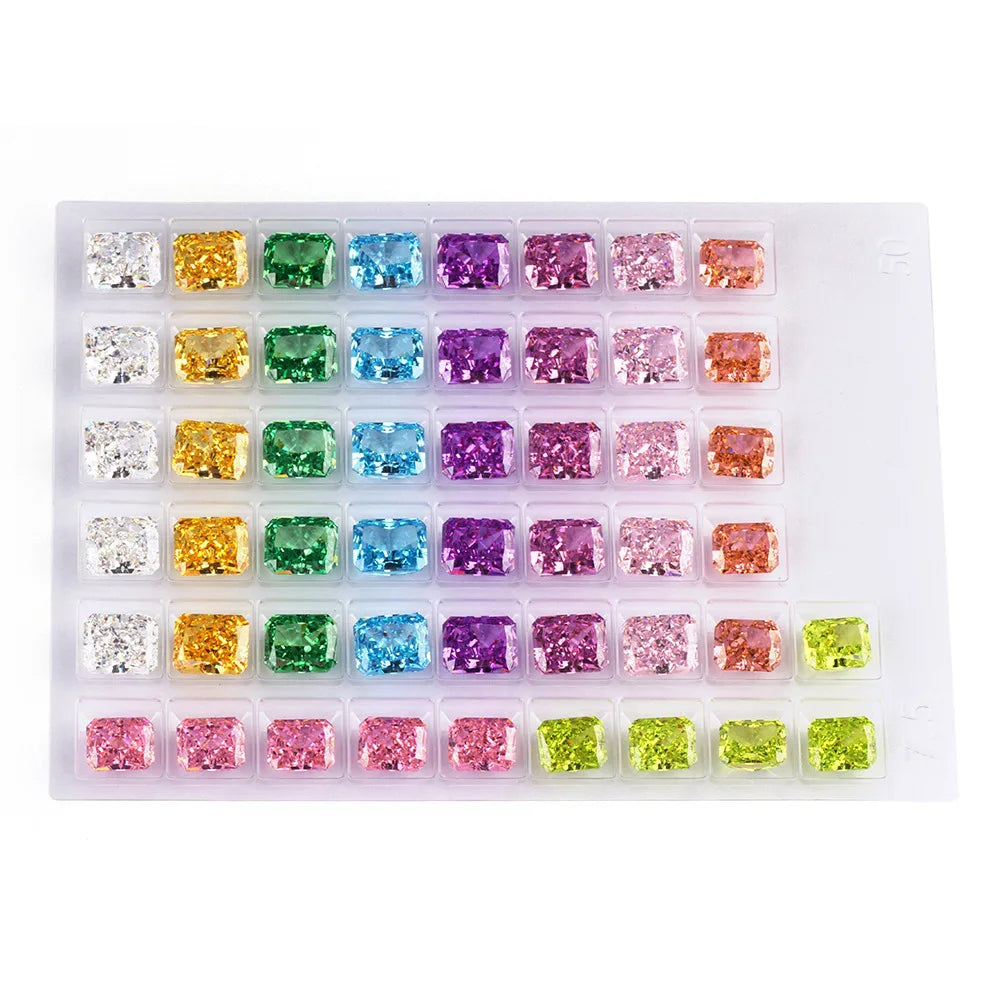 Synthetic 5A CZ Gemstone Radiant Octagon Cut Loose Stones Jewelry Cubic Zirconia