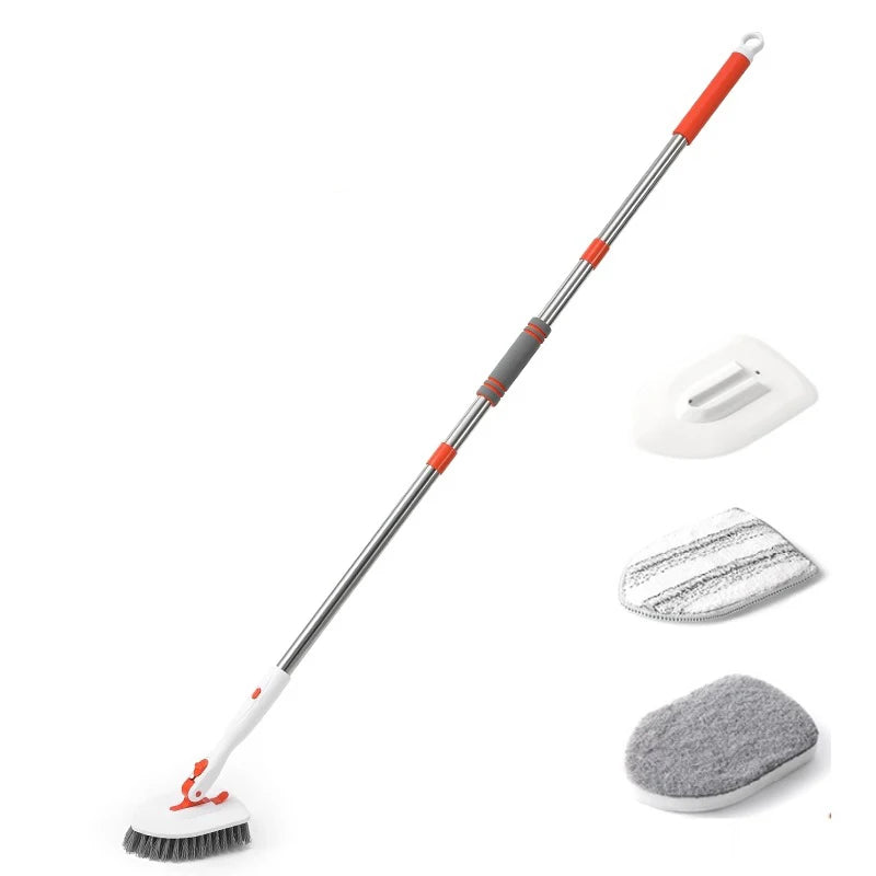 New Product Tile& Tub Floor Scrub Cleaning Brush with Long Handle 3-in-1 Window Cleaning Brush