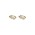 Sterling 925 Silver Jewelry Dainty Ear Cuffs Minimal Pearls Diamond Gold Ear Cuff Clip on Earrings Non Pierced for Women