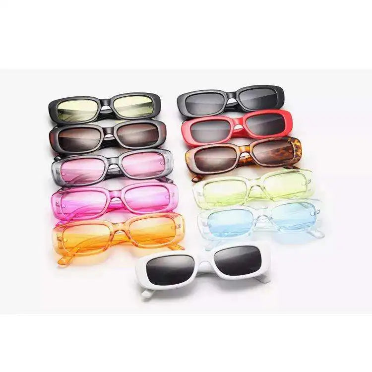 Small Frame Sunglasses Retro Vintage Sun Glasses Cheap Plastic Rectangular Sunglasses