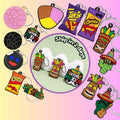 Pvc Keychains Mexican Series Key Ring Creative Doughnut Cartoon Key Holder Fit Women Girl Kids Keys Bag Wallet Accessories Gift