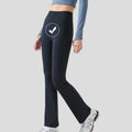 High Waist Elastic Exercise Flared Pants Warm Yoga Wear Fleecy Slimming Hip Lift Solid Spandex/Nylon Plus Size Fitness Joggers