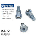 Steel Blue Galvanized Metric Precision Tornillos DIN Standard Hexagon Socket Allen Head Shoulder Screws Bolts