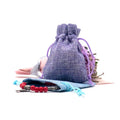 Purple Cotton Linen Bag for Jewelry Packaging Drawstring Storage Pouch Factory Direct Sales Customizable Logo in Stock