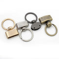 Wholesale DIY Bag Accessory Custom Logo Key Ring Holder Belt Screw Bell Buckle Decorative Leather Craft Metal Hardware Key Chain