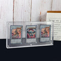 35PT TCG Cutora Card Display Frame Clear Acrylic Triple Cards Stands Transparent Cards Case Universally Fit for Standard