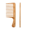 Wholesale Bamboo Bristle Hair Brush Wide Tooth Eco-friendly Natural Bamboo Wide Tooth Detangling Comb