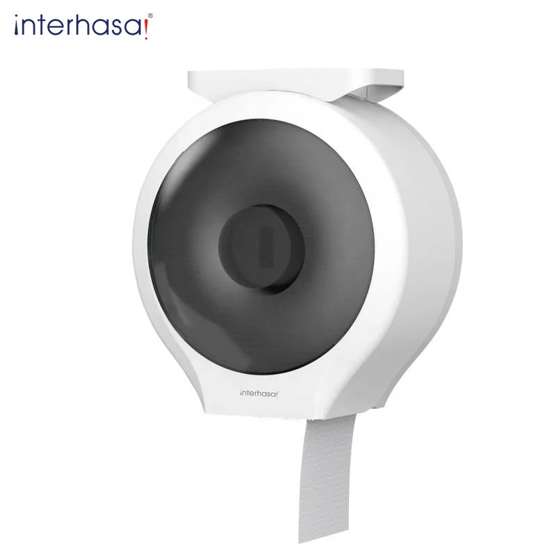 Commercial Wall Mounted High Capacity Jumbo Single Roll Holder ABS Waterproof Tissue Paper Towel Dispenser for Toilet Bathroom