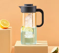 Large 50Oz Summer Borosilicate Glass Teapot Heat Resistant Infuser Water Cooler Jug Hand Use 1L Coffee Maker Set Hot Cold Brew