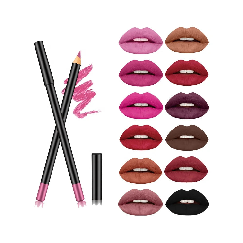 20 Colors Matte Waterproof Lip Liner Pencil Long Lasting Lipstick Pen Cosmetics Beauty Makeup