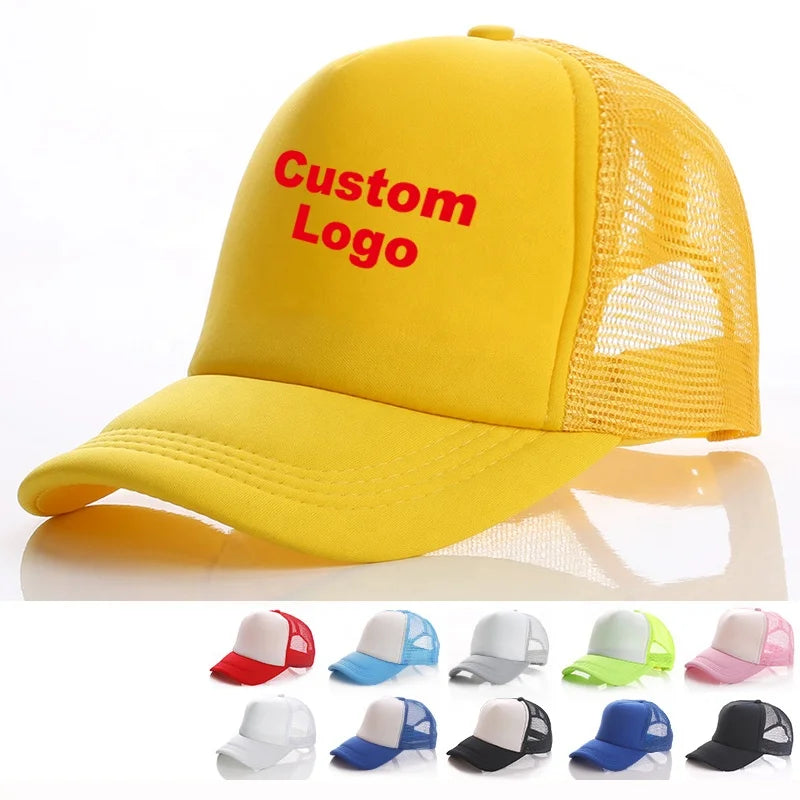Wholesale Cheap 5 Panel Golf Foam Mesh Gorras Gorros Baseball Cap With Mesh Custom logo Trucker Hat