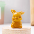 Hand Carving Natural Stone Pikachu Healing Stone Cartoon Pokeman Pikachu Crystal Crafts