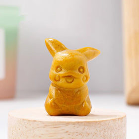 Hand Carving Natural Stone Pikachu Healing Stone Cartoon Pokeman Pikachu Crystal Crafts