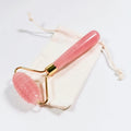 HZ Original and New Rose Quartz Face Roller by INotka With Silver Detail