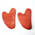 Red Jasper Gua Sha Tool Natural Stone Full Body Facial Massage Beauty Wellness Therapy Accessory