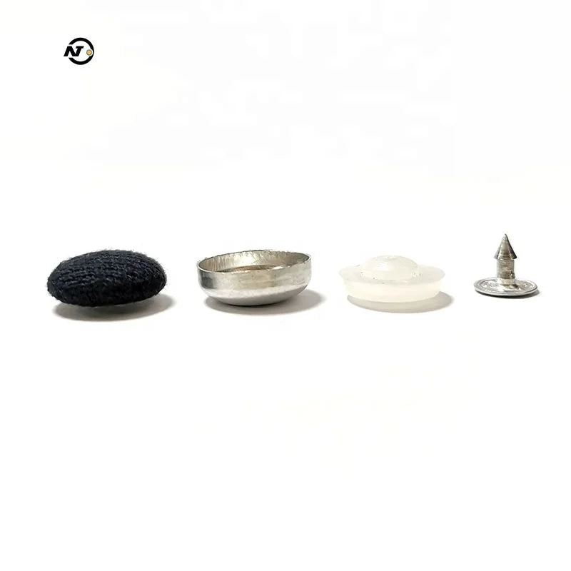 13mm Aluminum Shank Flatback Round Back Cap Fabric Cover Baseball Hat Button