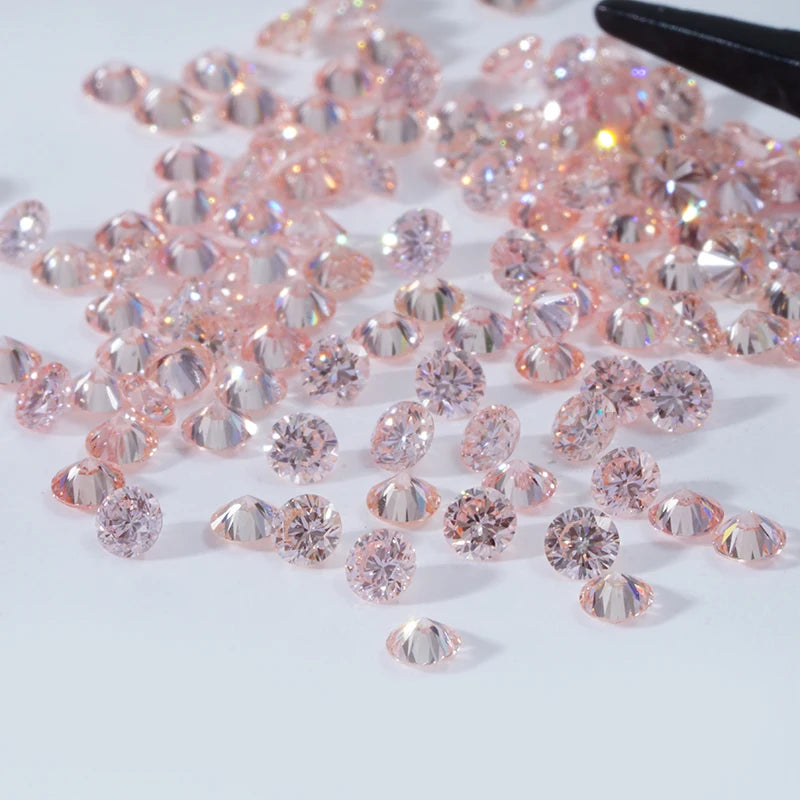 Starsgem 1.5mm-3mm pink Diamond Round Brilliant Cut Loose Diamond Lab Hpht Diamond