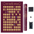 100 Dates Scratch off Poster & Book Couples Date Night Bucket List Gift with Offset Paper