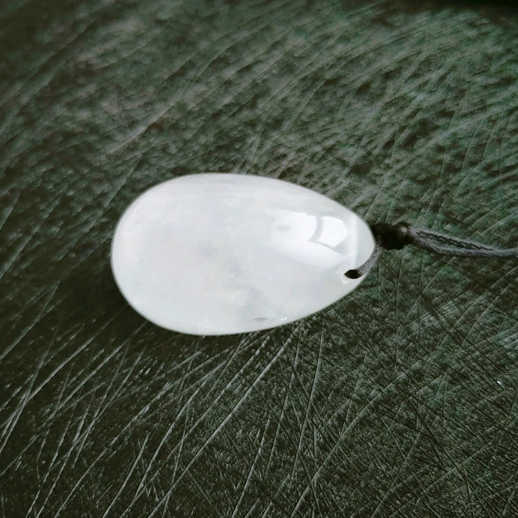 DIY Drilled Massage Stone clear Quartz Jade Yoni Eggs for Kegel Exercise Healing Crystals MegaBDM
