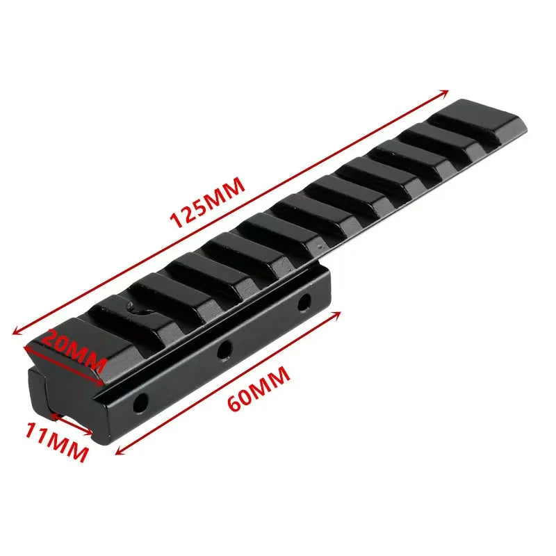 Tactical Aluminum Dovetail Extension 11mm to 20mm Adapter Mount for Outdoor Sports Hunting Slingshot Scope Accessories