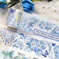 Custom Printed Transparent Matte Flowers Set PET Tape Colored Stationery for Diary Planner