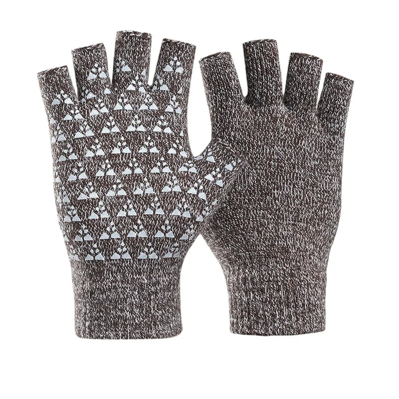 Fashion Half-finger Gloves Warm Winter Gloves Warm Gloves Half Finger Knitted Acrylic Gloves