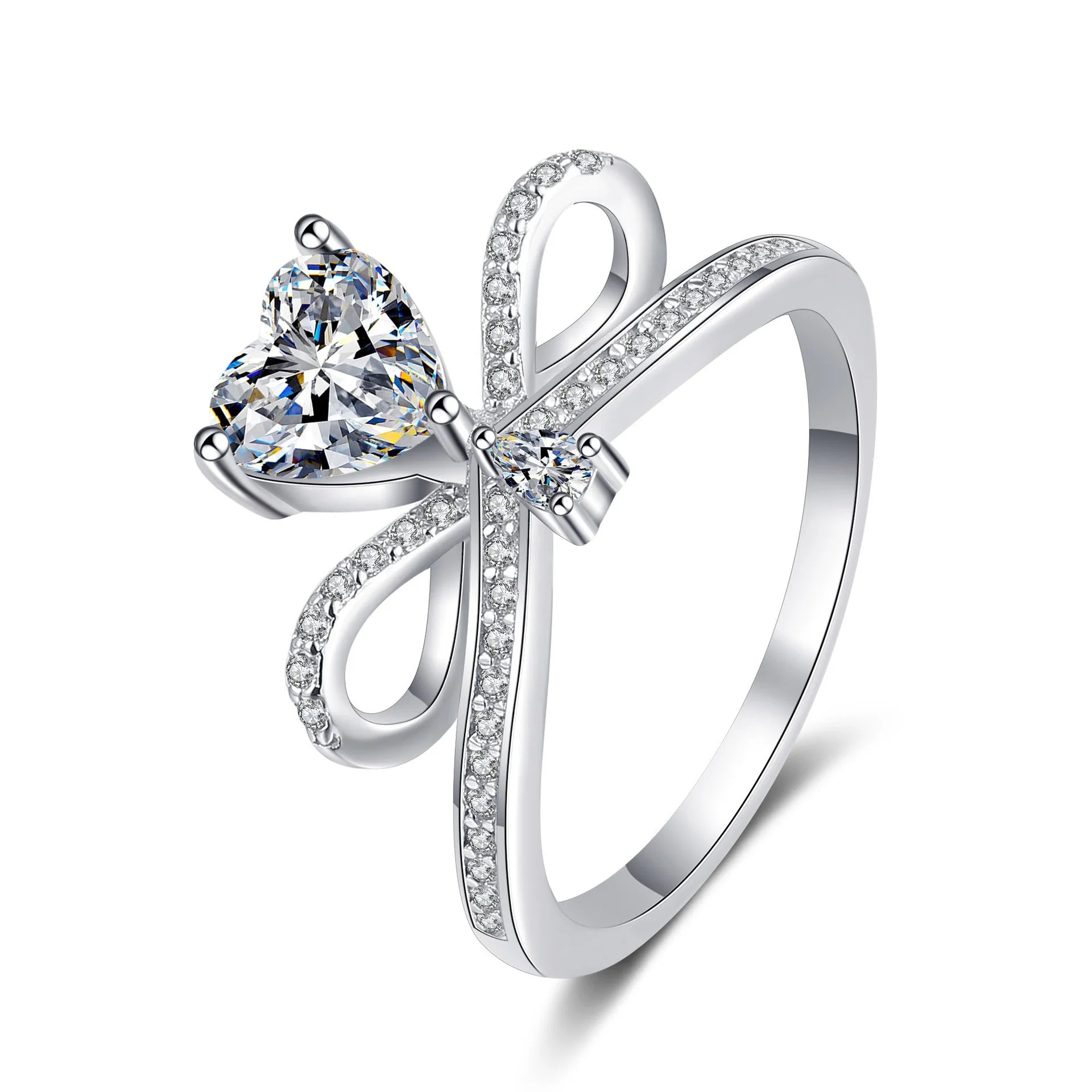Exquisite Heart Ring Jewelry 925 Sterling Silver Ring Moissanite Ring With Certificate Engagement Jewelry