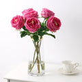 D-R010  Artificial Flowers Real Touch Rose Flower Latex David Austin Roses Hot pink Decorative Flowers for Wedding Decor
