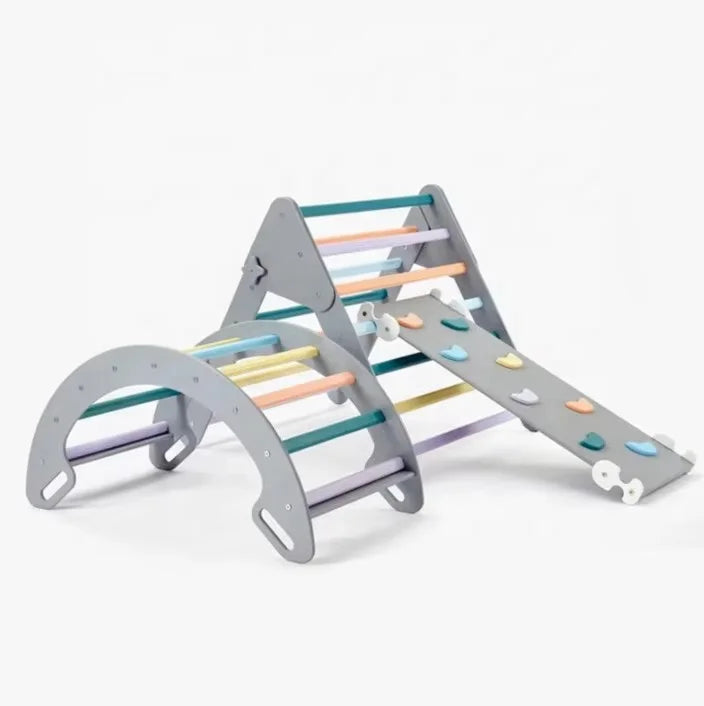 Piklers Triangle Foldable Indoor Climbing Frame Set Montessori Inspired Toddler Play Structure