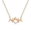 925 Women's Jewelry Wholesale New Sterling Silver Fashion Necklace Zircon Rose Gold Plated Personalized for Mother's Day