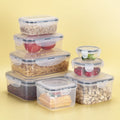 Reusable Plastic Food Fresh Keeping Boxes 8pieces Airtight Food Storage Containers with Lids Plastic Bento Boxes