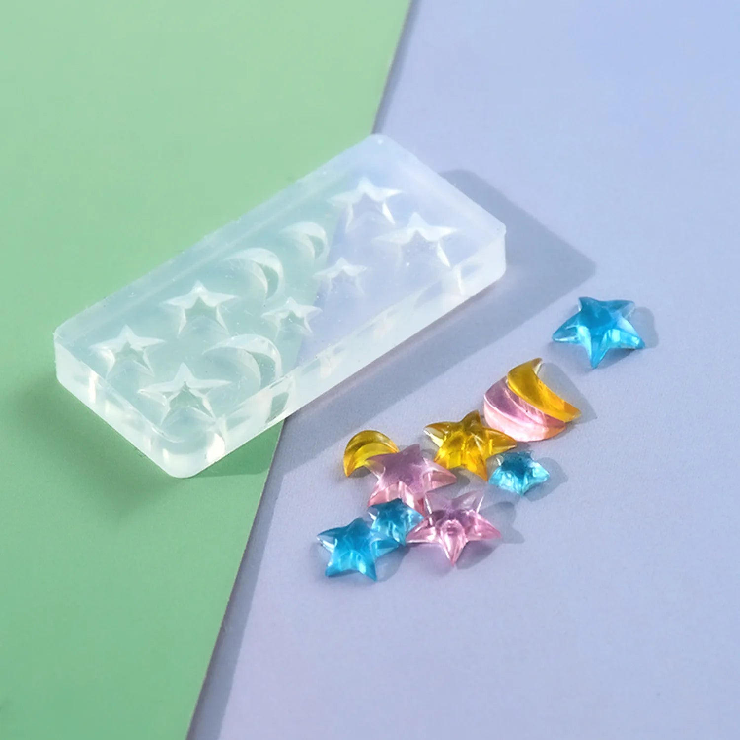 Diy Crystal Drop Glue Mold Mini Moon Star Patch Silicone Mold Pendant Earrings Jewelry