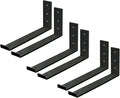 Industrial Decor Iron J Hook Brackets Wall Angel Corner L Bracket with Lip for Wood Shelf