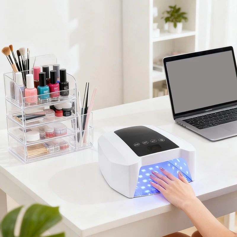 CometNails Hot Sale Professional 72W Rechargeable UV LED Gel Nail Lamp Cordless Portable Nail Dryer for Home