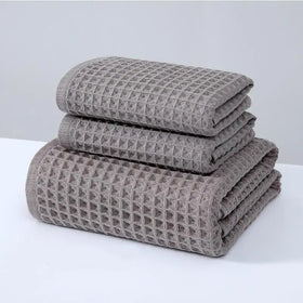 Hotel Spa Cotton Waffle Towel Custom Waffle Bath/Hand/Face Towel Set Wholesale