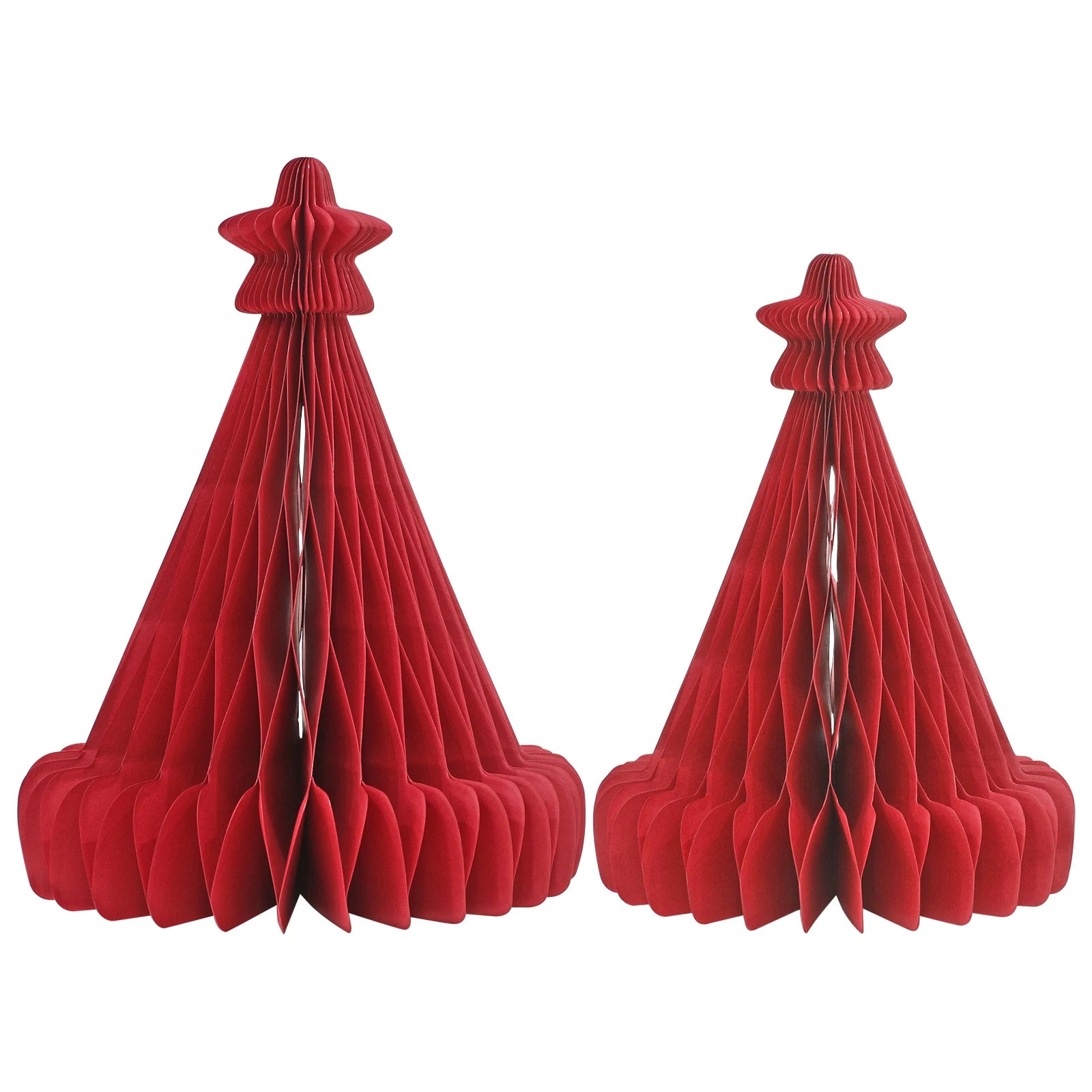 Customized Multi Color Christmas Hat Shape Eco-friendly Paper Honeycomb Magnetic BSCI Certified Stickers Home Festival Ornaments