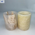Wholesale Creative Modern Style Home Decoration Handmade Customization Logo Printing Natural Clear Onyx Candle Jar With Lid
