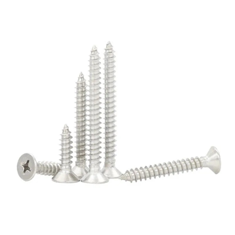 Fastener SS304 Stainless Steel Flat Head Self Tapping Screw for Metal MegaBDM