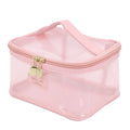 Custom Waterproof Portable Cosmetic Make up Case Bag for Ladies Clear EVA Mesh Toiletry Wash Travel Bag for Girls Gift OEM