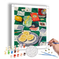 Hot Selling Diy Painting by Numbers Lemons Picnic Playing Cards Afternoon Game Paint by Numbers Hanging Crafts Decor for Adults