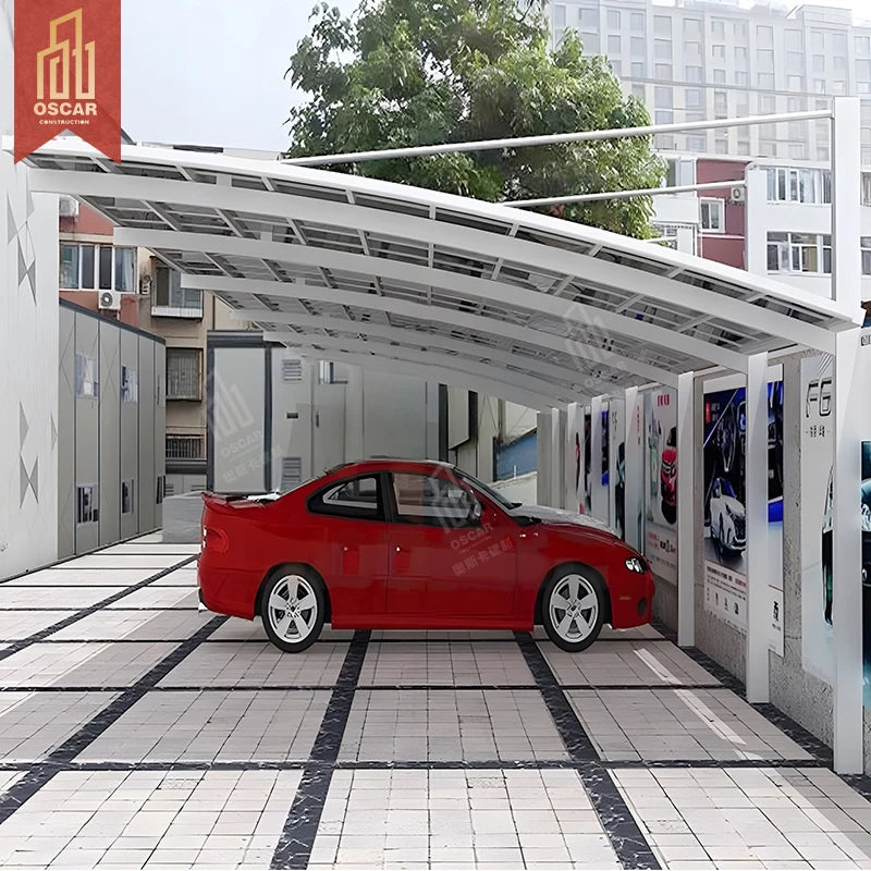 Modern Design Light Steel Structure Warehouse for Workshop and Office Building Construction Carport