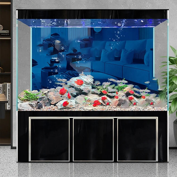 YUYI 150-250 Gallon Glass Fish Tank Stand Heavy Duty Sustainable Modern Aquarium Stand Cabinet Fish Tank Accessories Storage